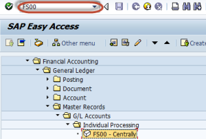 General Ledger Master Data In Sap Transaction Code Menu Path Erp